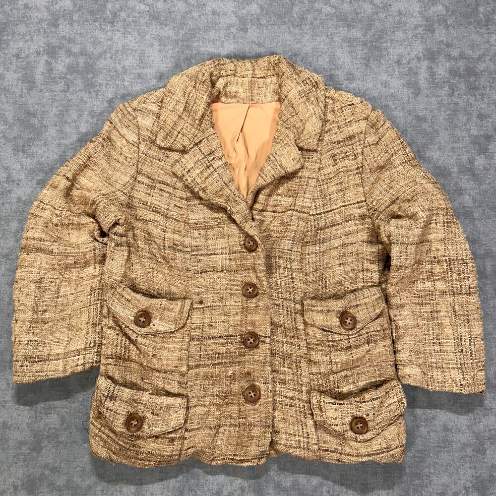 Vintage 60s Union Made National Board Coat and Suit Pure Silk Blazer Womens XS